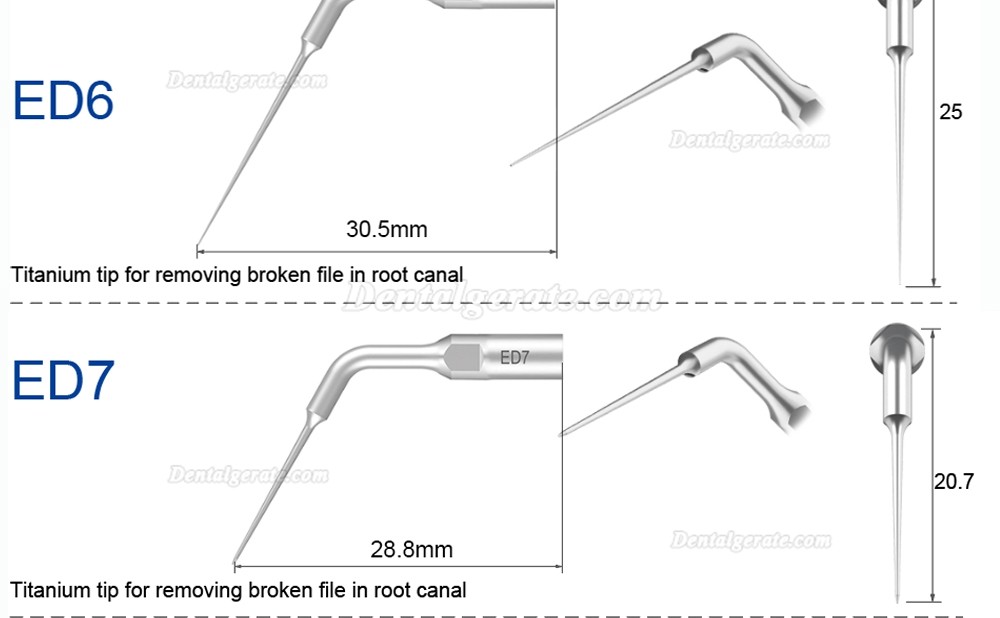 10 St&uuml;cke Refine&reg; UltraschallScaler Piezo Spitzen f&uuml;r Endodontie ED1 ED2 ED3 ED4 ED5 ED6 ED7 ED8 ED9 ED10 ED11 ED14 ED15 (Kompatibel SATELEC NSK DTE)