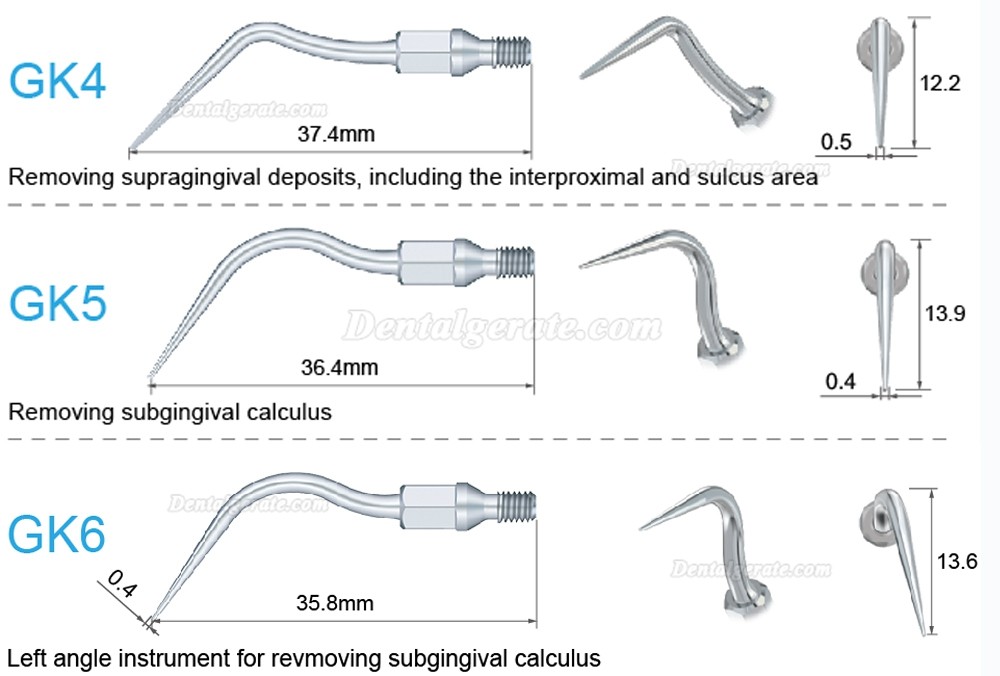5 St&uuml;cke Refine&reg; Dental Airscaler Spitze GK1 GK2 GK3 GK4 GK5 GK6 GK7 GK12 GK14 GK16 Kompatibel Mit Kavo SONICflex