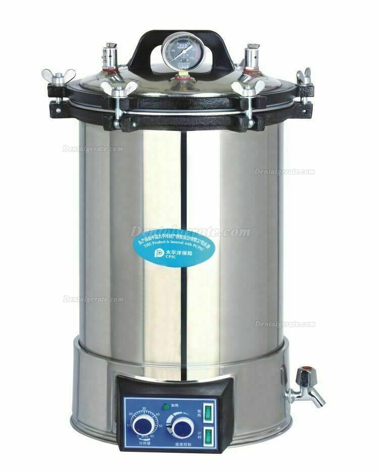 18L/24L Tragbarer Autoklav Sterilisatoren Edelstahl Dampfsterilisator YX-18/24LDJ