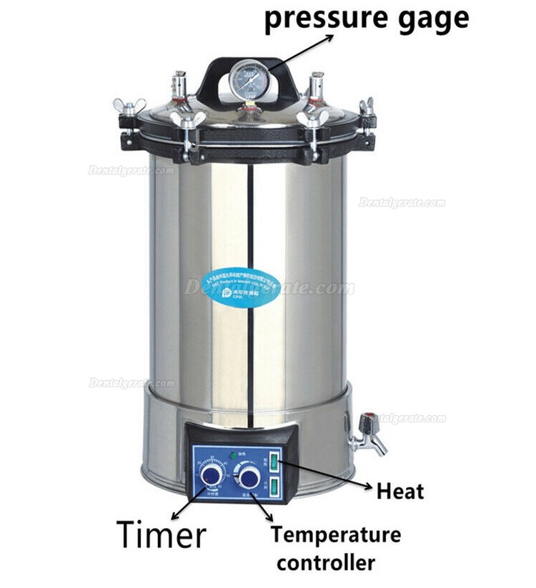 18L/24L Tragbarer Autoklav Sterilisatoren Edelstahl Dampfsterilisator YX-18/24LDJ