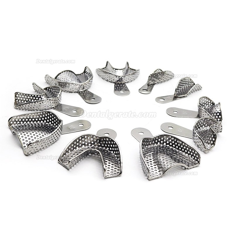 2Stk. / Packung Dental Edelstahl Abforml&ouml;ffel Abdruckl&ouml;ffel (Obere und untere L M S Anterior Lateral)