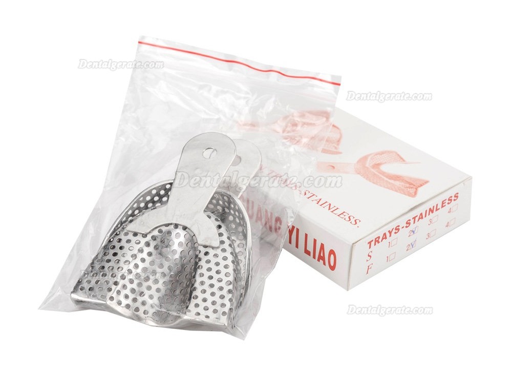 2Stk. / Packung Dental Edelstahl Abforml&ouml;ffel Abdruckl&ouml;ffel (Obere und untere L M S Anterior Lateral)