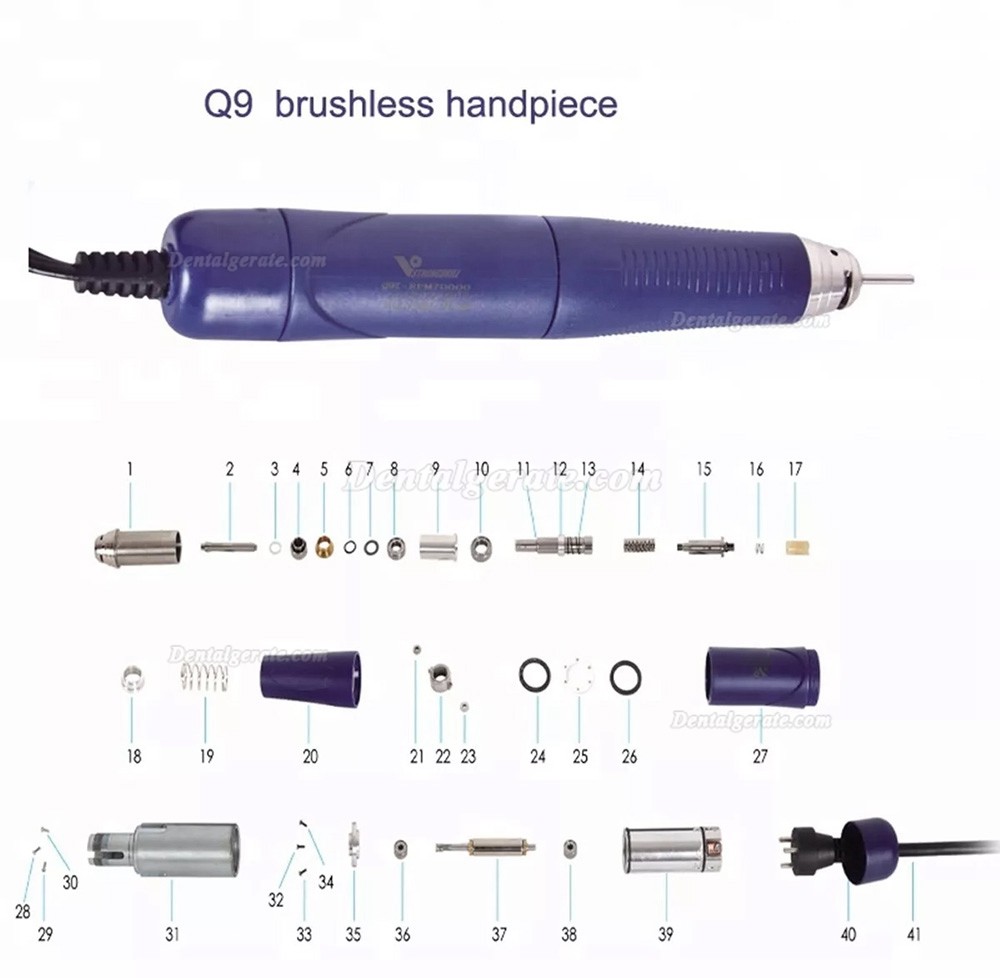 StrongDrill Q9T-R-M90000 Zahnmedizinisches Mikromotor B&uuml;rstenloses Handst&uuml;ck 50K U/min