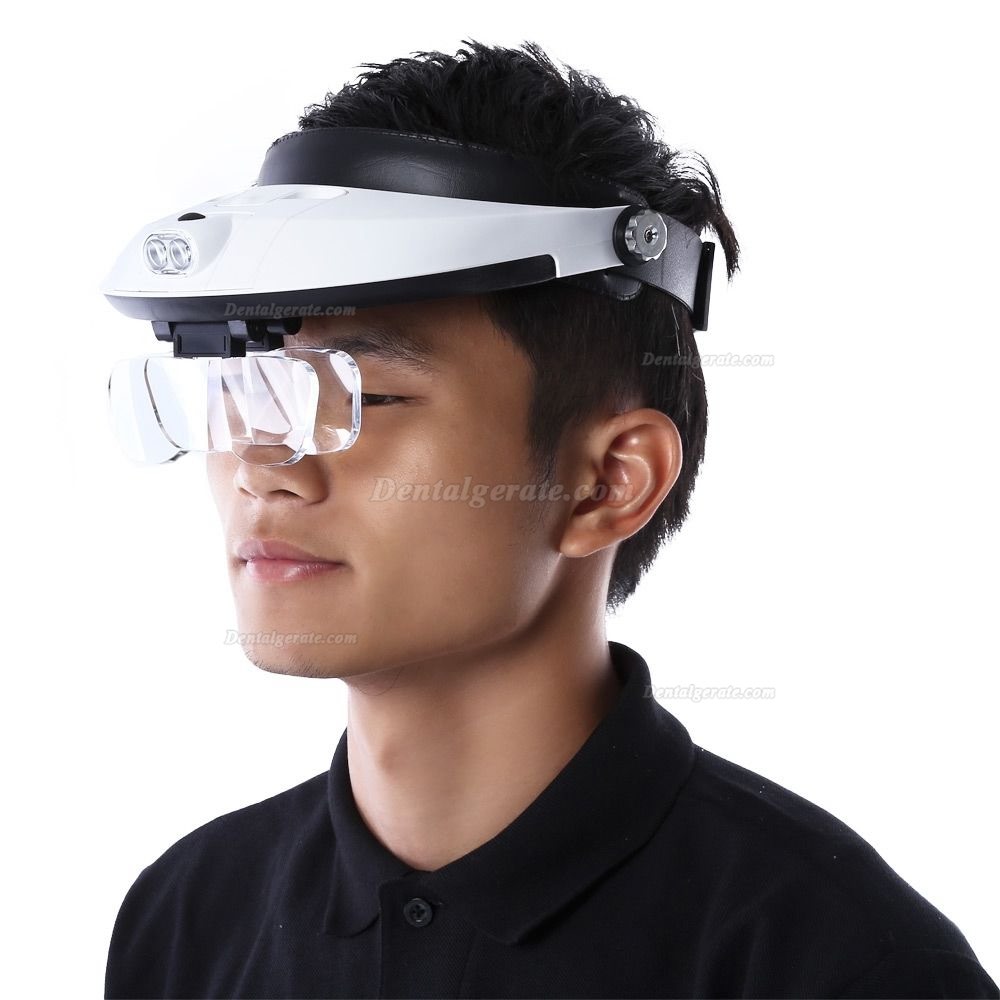 Zahnarzt-Lupen-Vergr&ouml;&szlig;erungsglas Surgical mit 5 Wechselobjektiv + LED-Scheinwerfer