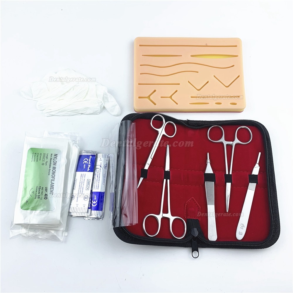 Trainingsset für chirurgisches Nahtmaterial Nahttrainer mit Nadelschere Werkzeugsatz Trainingsset für chirurgisches Nahtmaterial Nahttrainer mit Nadelschere Werkzeugsatz