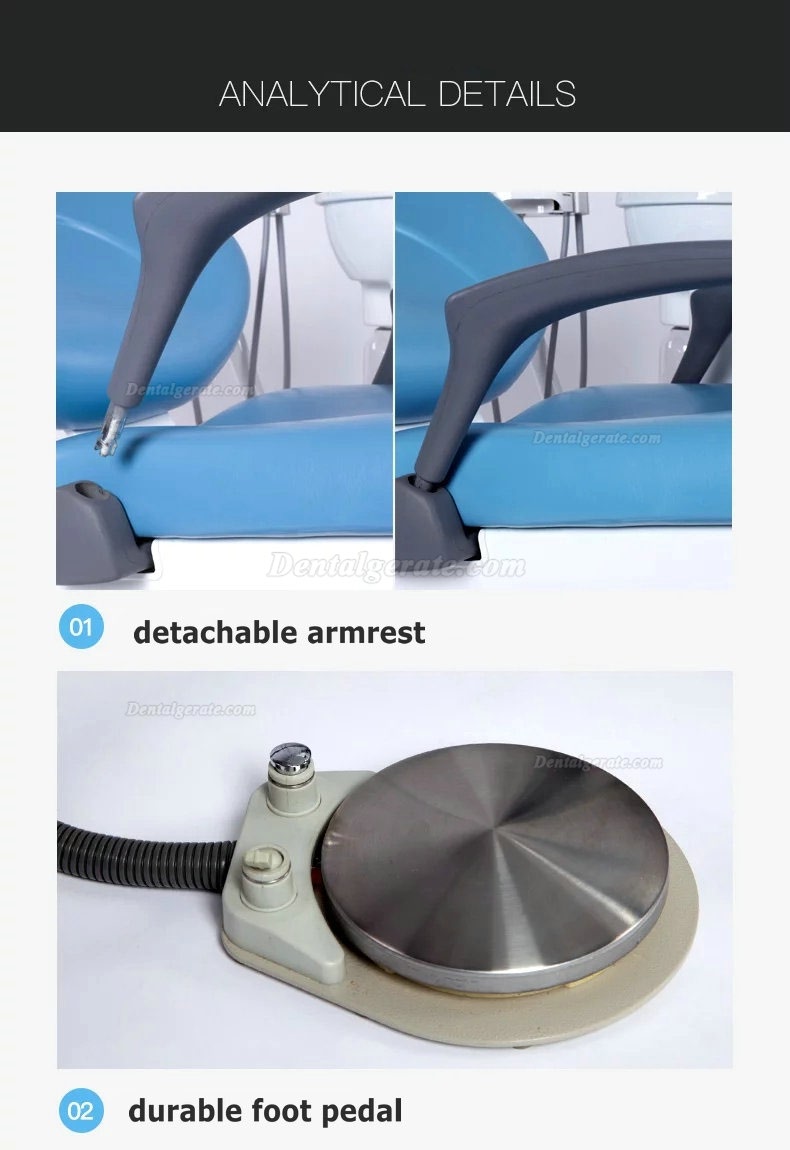 TJ TJ2688 A1-1 PU Ledergesteuerter integraler Stuhl der Dentaleinheit