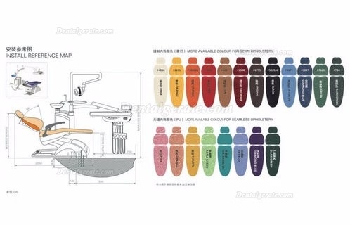 Tuojian Zahnheilkunde Stuhl Komplette Dentaleinheit Sensor Light TJ2688 A1