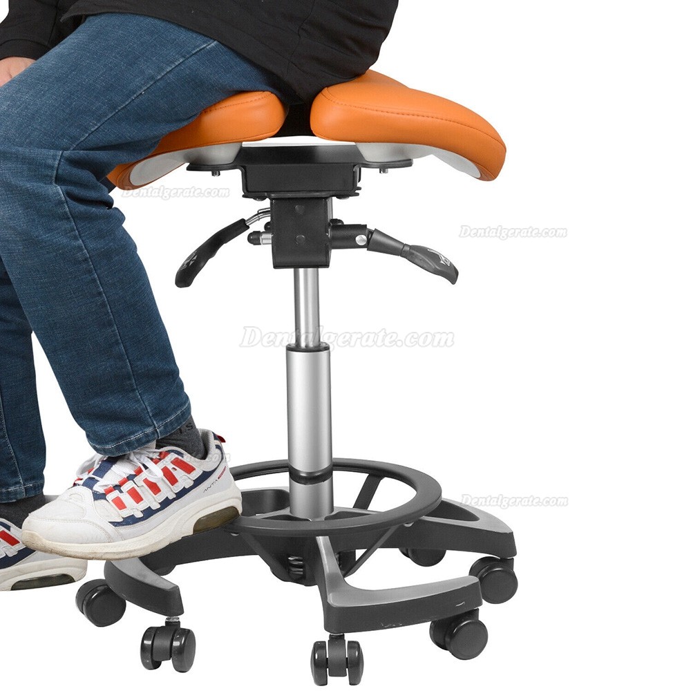 TYTC 096-2 Dental Sattelst&uuml;hle Ergonomischer Doppelklappen-Sattelst&uuml;hle mit Fu&szlig;steuerung (9 Farben)