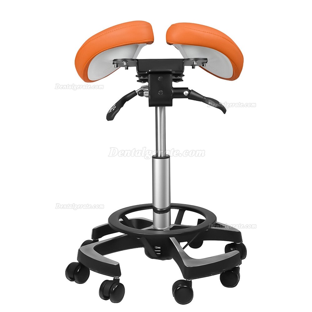 TYTC 096-2 Dental Sattelst&uuml;hle Ergonomischer Doppelklappen-Sattelst&uuml;hle mit Fu&szlig;steuerung (9 Farben)