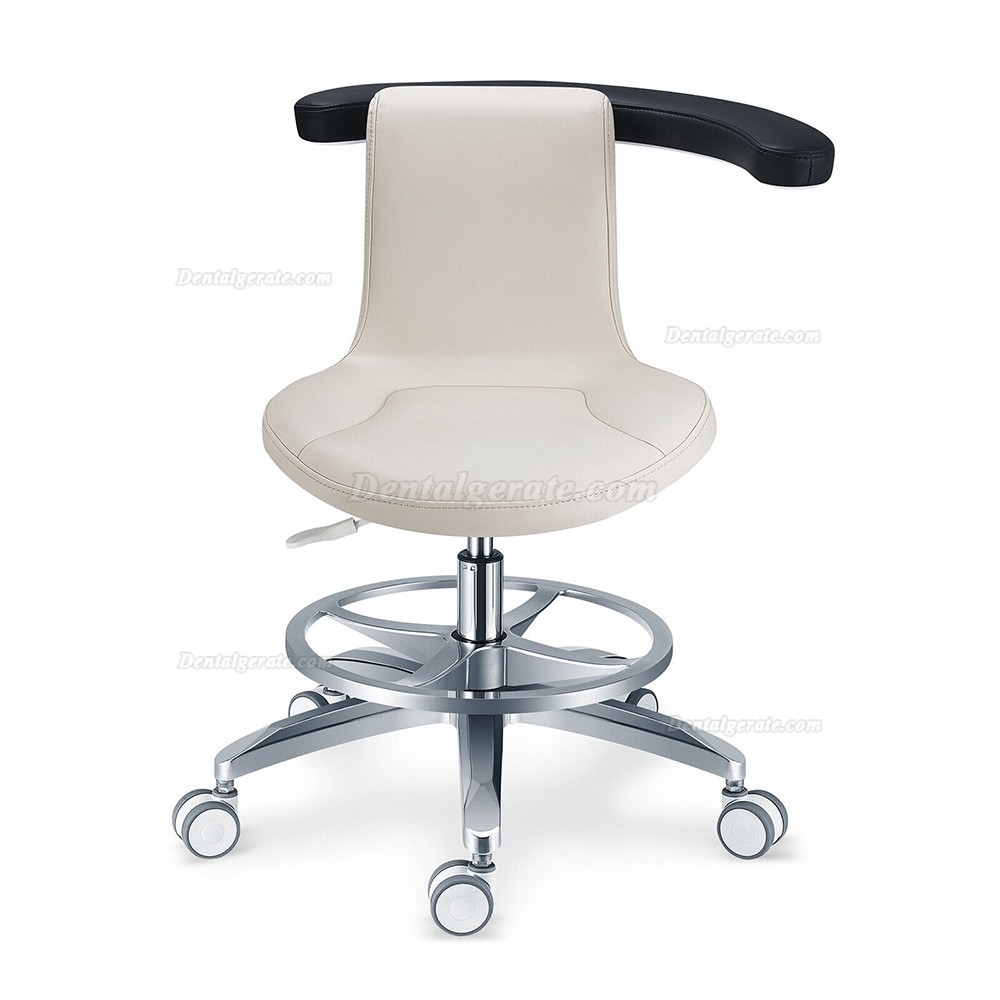 TYTC PLST-061 Dentalhygienikerhocker Krankenschwesterstuhl mit Armlehne + Fu&szlig;ring