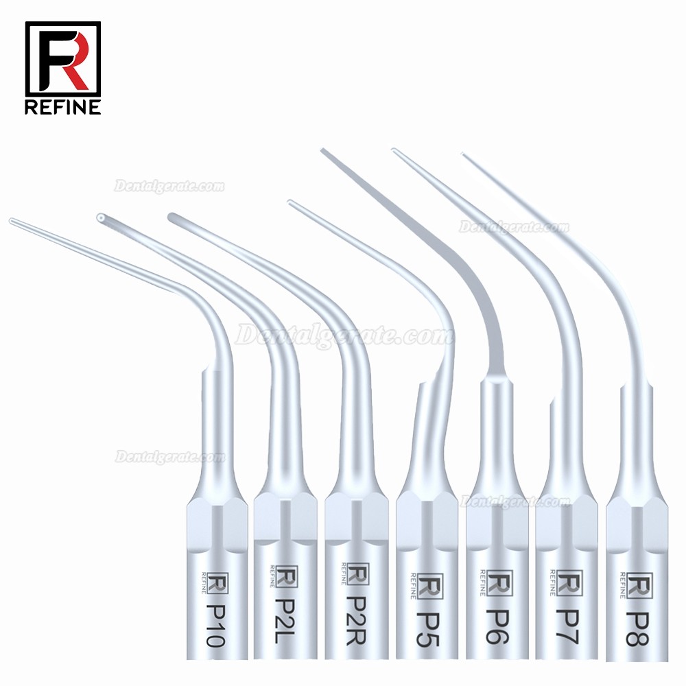 5 St&uuml;cke Refine&reg; Ultraschall Scaler Spitzen f&uuml;r Parodontologie P2L P2R P2LD P2RD P5 P6 P7 P8 P10 P11 P12 P14L Kompatibel EMS Woodpecker
