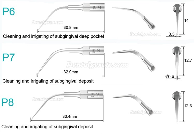 5 St&uuml;cke Refine&reg; Ultraschall Scaler Spitzen f&uuml;r Parodontologie P2L P2R P2LD P2RD P5 P6 P7 P8 P10 P11 P12 P14L Kompatibel EMS Woodpecker