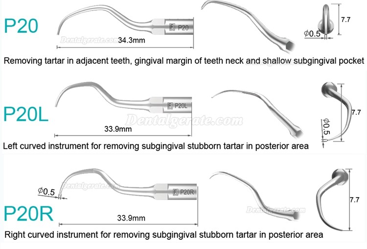5 St&uuml;cke Refine&reg; Ultraschall Scaler Spitzen f&uuml;r Parodontologie P2L P2R P2LD P2RD P5 P6 P7 P8 P10 P11 P12 P14L Kompatibel EMS Woodpecker