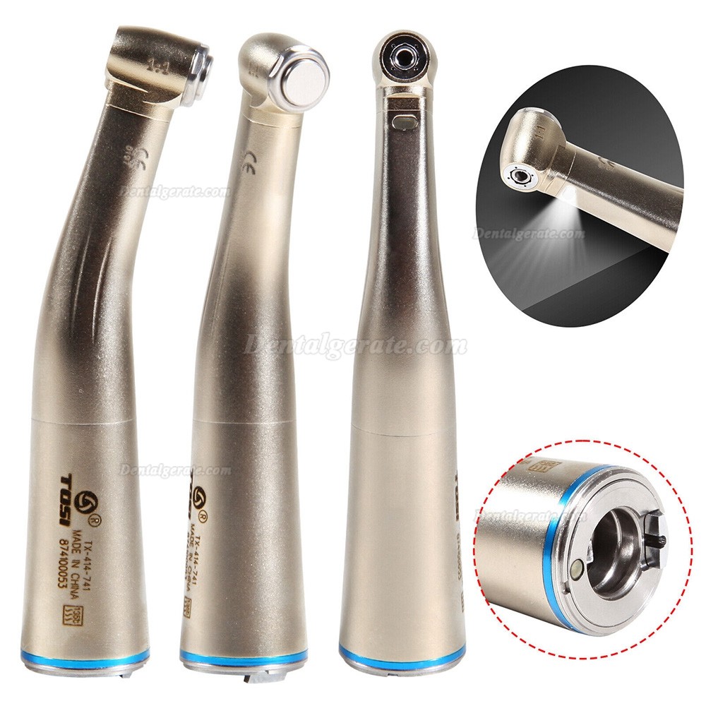 TOSI TX-414-741 Dental Blau Winkelst&uuml;ck Handst&uuml;ck (Innenwasser, Faseroptik, E-Typ)