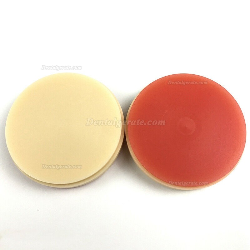 5 Stück PMMA Ronden OD98*25mm Zweifarbig A2+Rosa PMMA Fräsrohlinge (für Wieland CAD/CAM Fräsmaschine) 5 Stück PMMA Ronden OD98*25mm Zweifarbig A2+Rosa PMMA Fräsrohlinge (für Wieland CAD/CAM Fräsmaschine)
