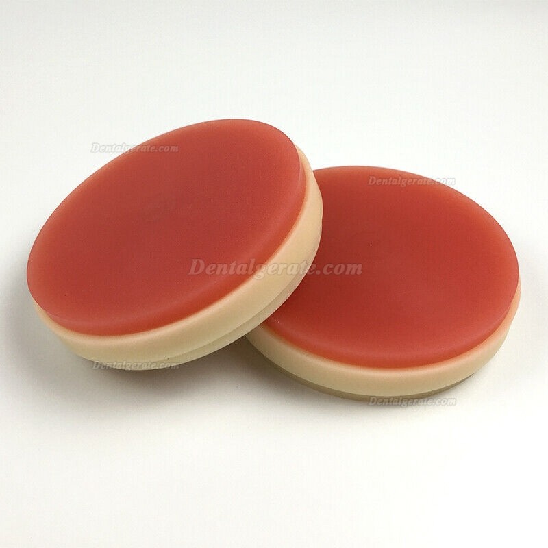 5 Stück PMMA Ronden OD98*25mm Zweifarbig A2+Rosa PMMA Fräsrohlinge (für Wieland CAD/CAM Fräsmaschine) 5 Stück PMMA Ronden OD98*25mm Zweifarbig A2+Rosa PMMA Fräsrohlinge (für Wieland CAD/CAM Fräsmaschine)
