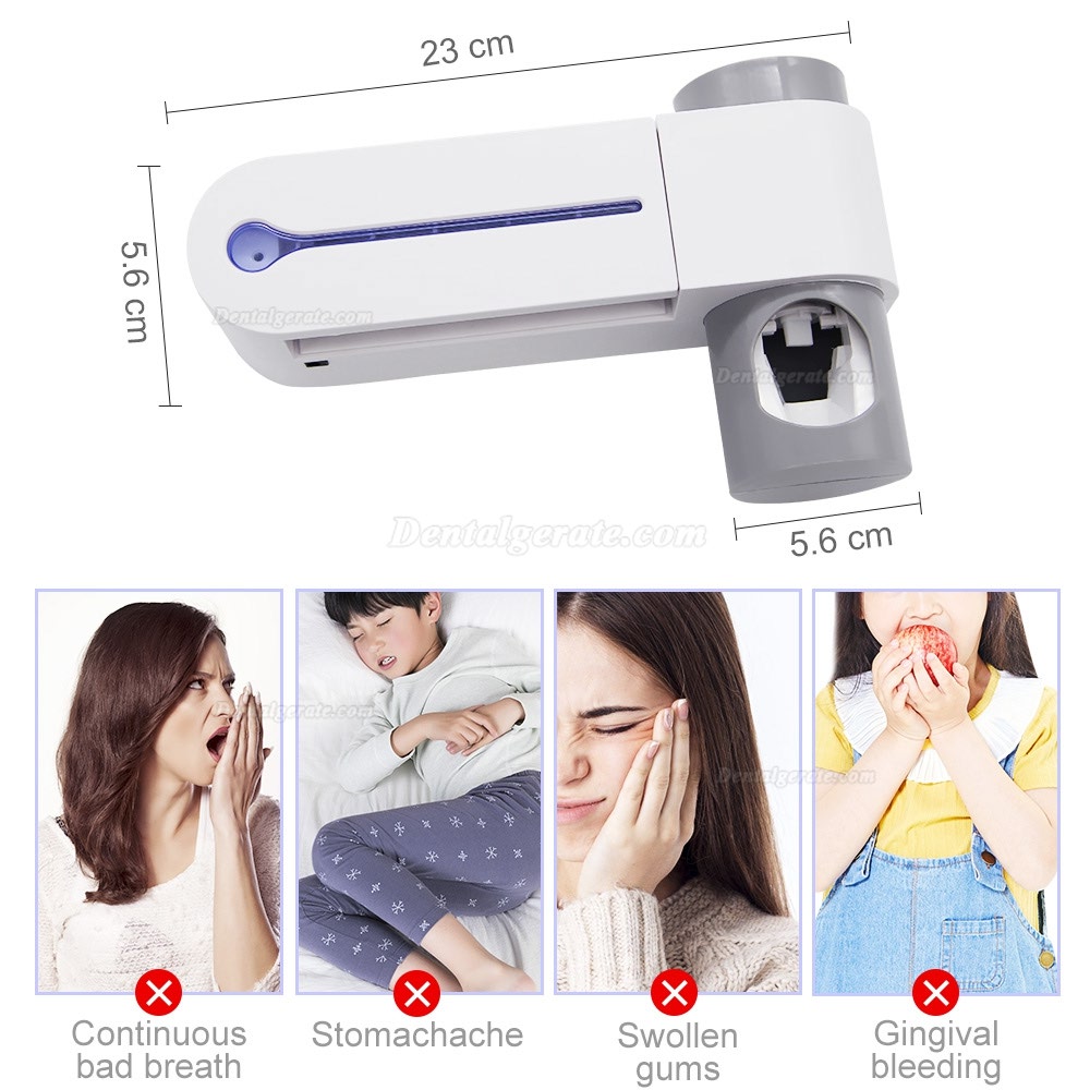 UV-Zahnbürste Sterilisation Trocknungshalter Automatischer Zahnpastaspender USB Power für 5 Zahnbürste UV-Zahnbürste Sterilisation Trocknungshalter Automatischer Zahnpastaspender USB Power für 5 Zahnbürste