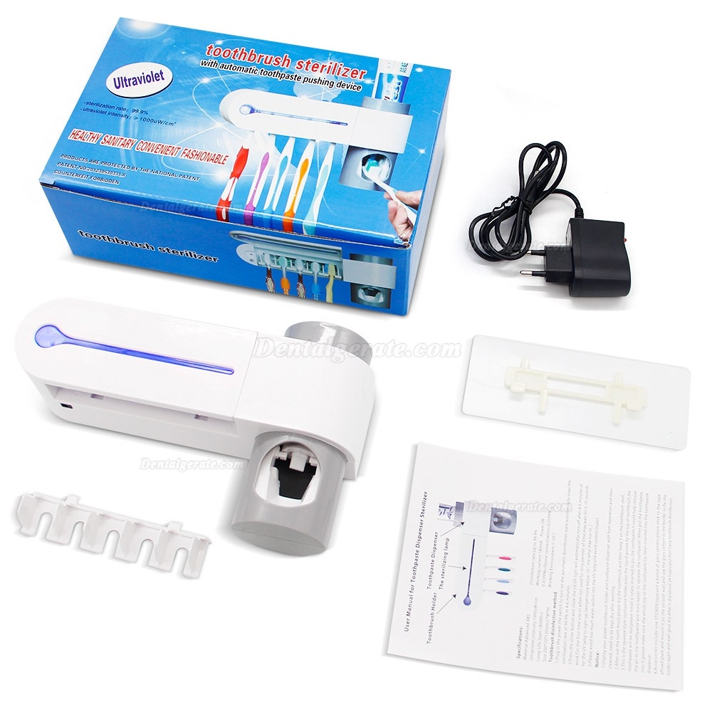 UV-Zahnbürste Sterilisation Trocknungshalter Automatischer Zahnpastaspender USB Power für 5 Zahnbürste UV-Zahnbürste Sterilisation Trocknungshalter Automatischer Zahnpastaspender USB Power für 5 Zahnbürste