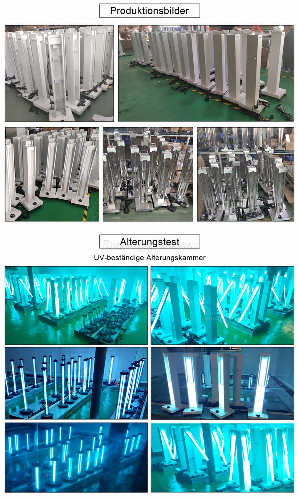 150W mobile UV-sterilisationslampe Uvc-Desinfektionslicht mit Radarsenso
