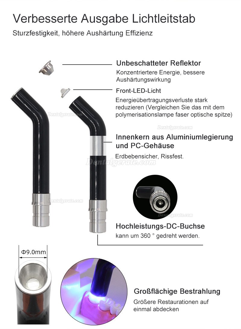 LY®Dental Polymerisationslampe 1500mw wireless kabellose LED-Lampe LY® Dental Polymerisationslampe 1500mw (Verbesserte Version)