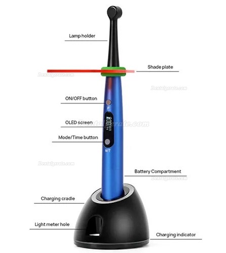 VRN DV-50 led polymerisationslampe zahnarzt mit karieserkennung + lichth&auml;rtungsmessger&auml;t