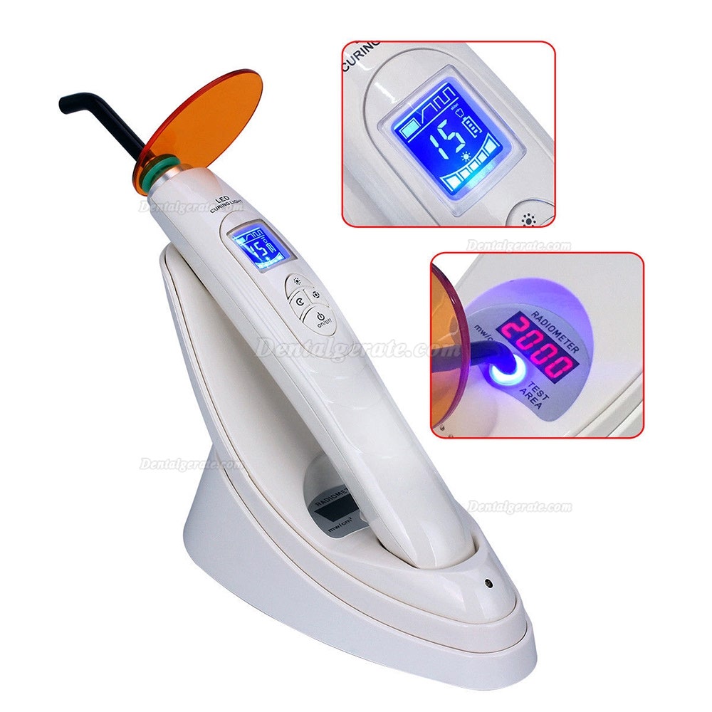 Dental LED Polymerisationslampe mit Lichtmessgerät 2000mw/cm2 Dental LED Polymerisationslampe mit Lichtmessgerät 2000mw/cm2