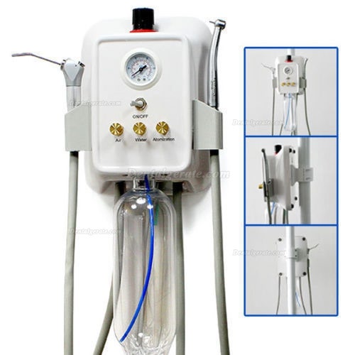 Tragbare Dental-Turbineneinheit An der Wand montiert +3-Wege-Spritzen +Luftkompressor-Anschluss Tragbare Dental-Turbineneinheit An der Wand montiert +3-Wege-Spritzen +Luftkompressor-Anschluss