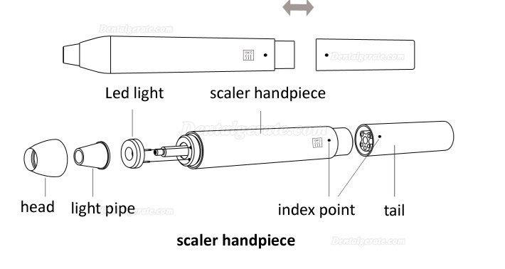 YS YS-CS-A (5E) Zahnreinigung Ultraschall Scaler Parodontalger&auml;t + Pulverpoliturfunktion