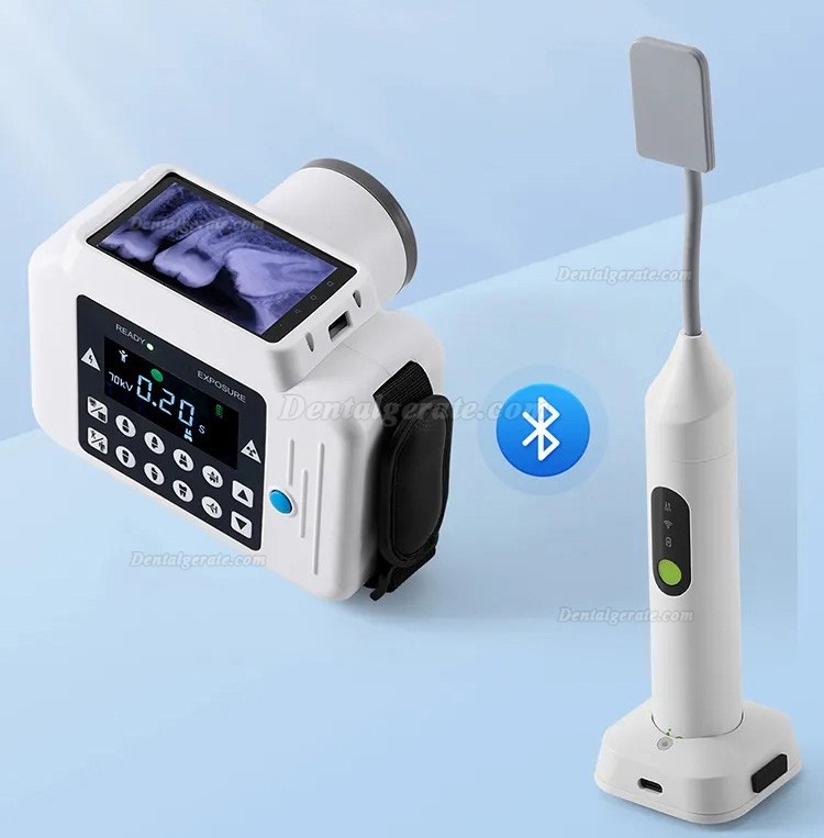 Handgehaltenes zahnarzt röntgengerät (eingebauter Bildschirm) + iRay Pluto 0002XW digitaler röntgensensor kabellos Handgehaltenes zahnarzt röntgengerät (eingebauter Bildschirm) + iRay Pluto 0002XW digitaler röntgensensor kabellos