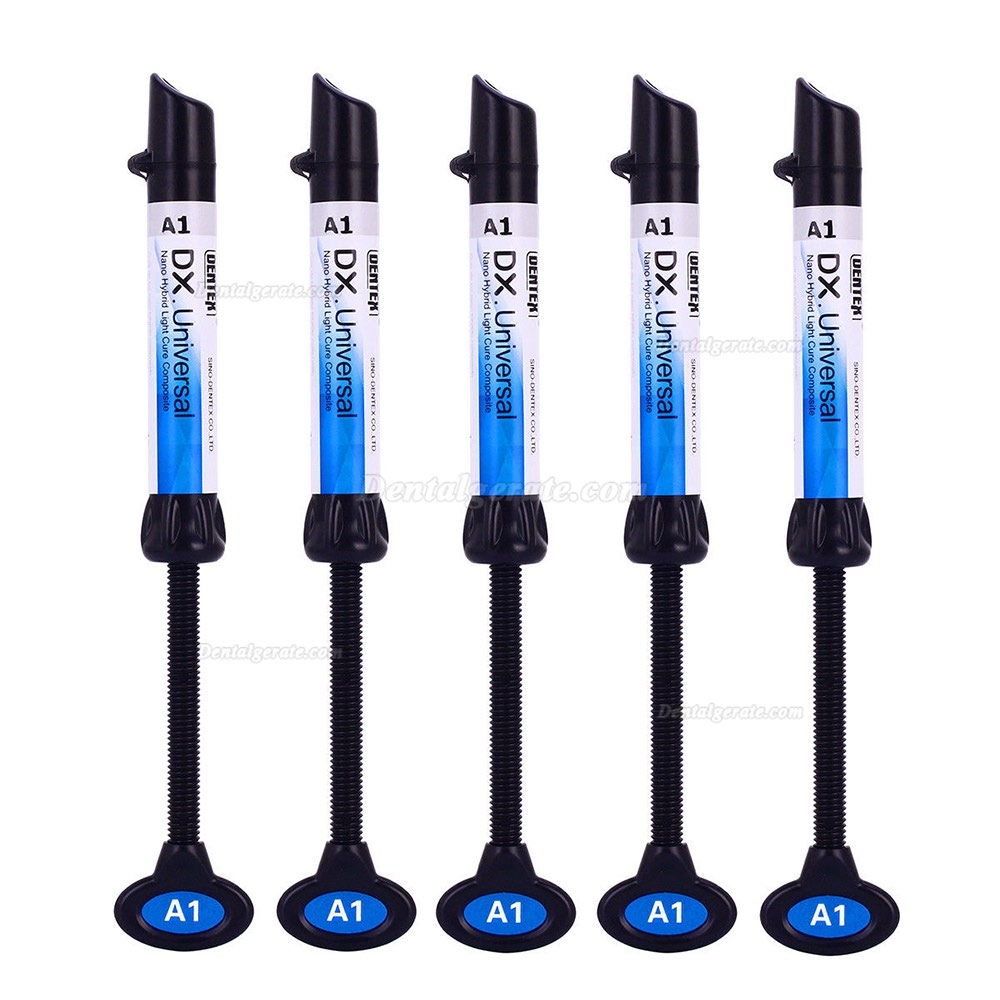 5Pcs A1 Lichth&auml;rtende Dental Hybridkunstharz Composite Syringe